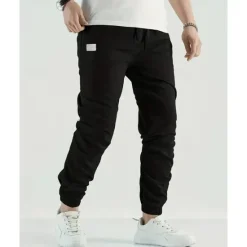 Outlet OUKU Men's Cargo Pants Trousers Pocket Drawstring Elastic Waist Plain Wearable Outdoor Daily Camping & Hiking Fashion Classic Dark Brown Black