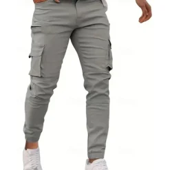 Outlet OUKU Men's Cargo Pants Trousers Buttons Flap Pocket Plain Wearable Outdoor Daily Camping & Hiking Fashion Classic Black Army Green