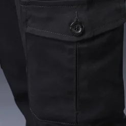 Online OUKU Men's Cargo Pants Trousers Work Pants Buttons Multi Pocket Plain Wearable Outdoor Daily Camping & Hiking Fashion Classic Black Navy Blue