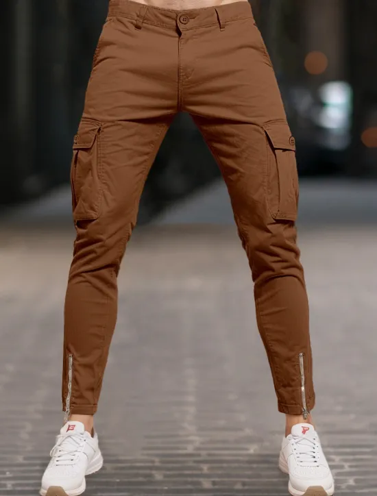 Best OUKU Men's Cargo Pants Trousers Chinos Summer Pants Casual Pants Zipper Plain Comfort Breathable Full Length Casual Daily Holiday Fashion Basic Black White Micro-elastic
