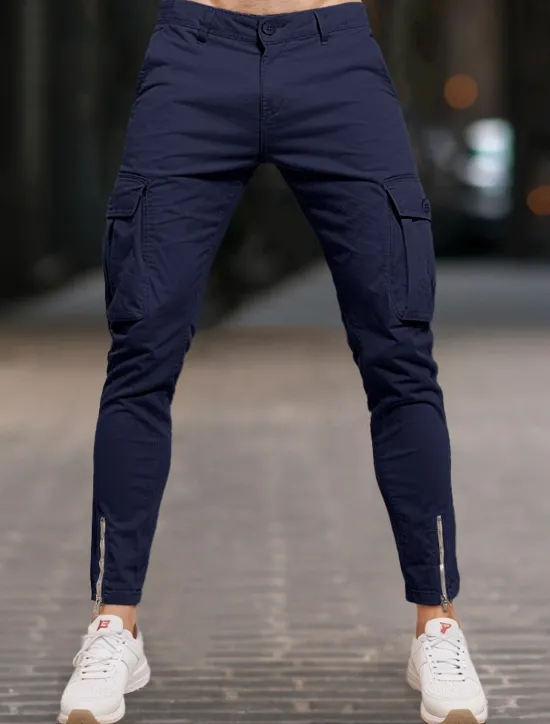 Best OUKU Men's Cargo Pants Trousers Chinos Summer Pants Casual Pants Zipper Plain Comfort Breathable Full Length Casual Daily Holiday Fashion Basic Black White Micro-elastic
