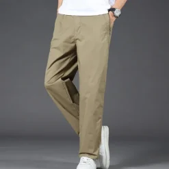 Online OUKU Men's Cargo Pants Trousers Casual Pants Pocket Drawstring Elastic Waist Plain Comfort Sports Outdoor Daily Fashion Casual Black Yellow Micro-elastic