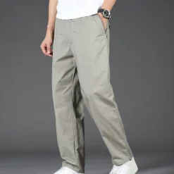 Online OUKU Men's Cargo Pants Trousers Casual Pants Pocket Drawstring Elastic Waist Plain Comfort Sports Outdoor Daily Fashion Casual Black Yellow Micro-elastic