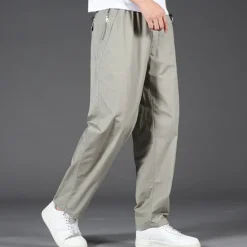 Online OUKU Men's Cargo Pants Trousers Casual Pants Pocket Drawstring Elastic Waist Plain Comfort Sports Outdoor Daily Fashion Casual Black Yellow Micro-elastic