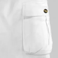 Best OUKU Men's Cargo Pants Trousers Casual Pants Zipper Pocket Plain Comfort Breathable Full Length Casual Daily Holiday Fashion Streetwear Black White Micro-elastic