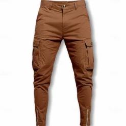 Clearance OUKU Men's Cargo Pants Trousers Chinos Summer Pants Casual Pants Zipper Plain Comfort Breathable Full Length Casual Daily Holiday Fashion Basic Black White Micro-elastic