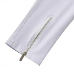 Clearance OUKU Men's Cargo Pants Trousers Chinos Summer Pants Casual Pants Zipper Plain Comfort Breathable Full Length Casual Daily Holiday Fashion Basic Black White Micro-elastic