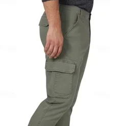 Outlet OUKU Men's Cargo Pants Trousers Hiking Pants Multi Pocket Straight Leg Plain Comfort Soft Full Length Outdoor Business Daily Fashion Streetwear Black Green