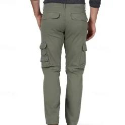 Outlet OUKU Men's Cargo Pants Trousers Hiking Pants Multi Pocket Straight Leg Plain Comfort Soft Full Length Outdoor Business Daily Fashion Streetwear Black Green