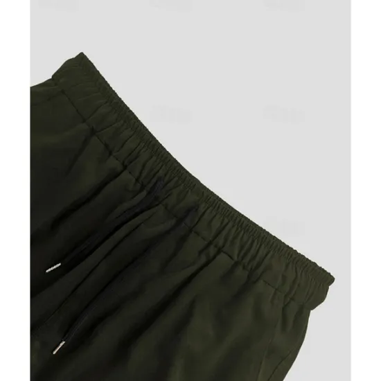 Discount OUKU Men's Cargo Pants Trousers Pocket Drawstring Elastic Waist Plain Wearable Outdoor Daily Camping & Hiking Fashion Classic Black Army Green