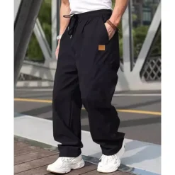 Discount OUKU Men's Cargo Pants Trousers Pocket Drawstring Elastic Waist Plain Wearable Outdoor Daily Camping & Hiking Fashion Classic Black Army Green