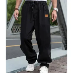 Discount OUKU Men's Cargo Pants Trousers Pocket Drawstring Elastic Waist Plain Wearable Outdoor Daily Camping & Hiking Fashion Classic Black Army Green