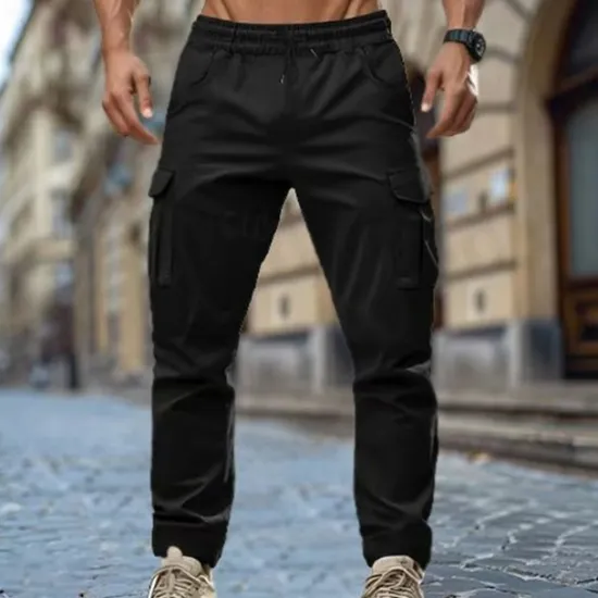 Discount OUKU Men's Cargo Pants Trousers Drawstring Multi Pocket Flap Pocket Plain Wearable Outdoor Daily Camping & Hiking Fashion Classic ArmyGreen Black