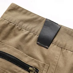 OUKU Men's Cargo Pants Trousers Buttons Multi Pocket Plain Wearable Outdoor Daily Camping & Hiking Fashion Classic Black Yellow