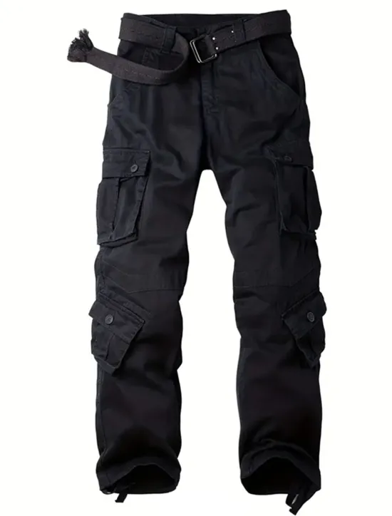 Outlet OUKU Men's Cargo Pants Work Pants Parachute Pants Pocket Multi Pocket High Rise Solid Colored Wearable Outdoor Full Length Outdoor Casual Streetwear Classic Loose Fit Yellow camouflage Grass Green High