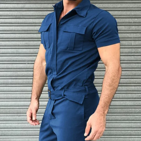 Sale OUKU Men's Cargo Pants Work Pants Jumpsuit Rompers Solid Color Nightclub Streetwear Stylish Casual / Sporty Slim Black Wine