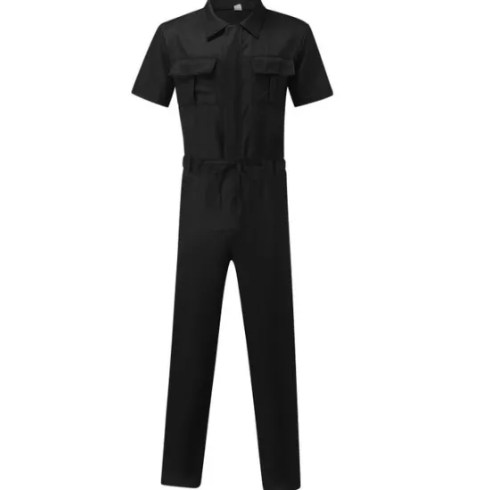Sale OUKU Men's Cargo Pants Work Pants Jumpsuit Rompers Solid Color Nightclub Streetwear Stylish Casual / Sporty Slim Black Wine