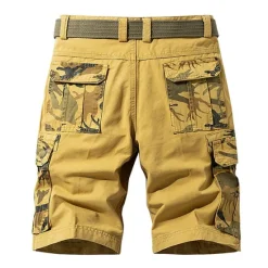 Outlet OUKU Men's Cargo Shorts Bermuda shorts with Side Pocket Multi Pocket Flap Pocket Solid Color Going out Streetwear Fashion Cargo Shorts ArmyGreen Blue