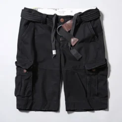 Online OUKU Men's Cargo Shorts Camo Shorts Casual Shorts Pocket Plain Camouflage Comfort Breathable Outdoor Daily Going out Fashion Casual Dark Brown Dark Khaki