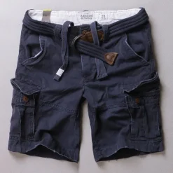Online OUKU Men's Cargo Shorts Camo Shorts Casual Shorts Pocket Plain Camouflage Comfort Breathable Outdoor Daily Going out Fashion Casual Dark Brown Dark Khaki