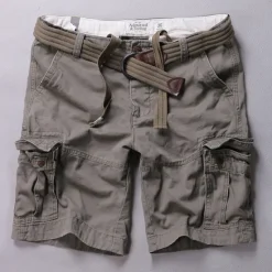 Online OUKU Men's Cargo Shorts Camo Shorts Casual Shorts Pocket Plain Camouflage Comfort Breathable Outdoor Daily Going out Fashion Casual Dark Brown Dark Khaki