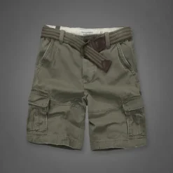 Online OUKU Men's Cargo Shorts Camo Shorts Casual Shorts Pocket Plain Camouflage Comfort Breathable Outdoor Daily Going out Fashion Casual Dark Brown Dark Khaki