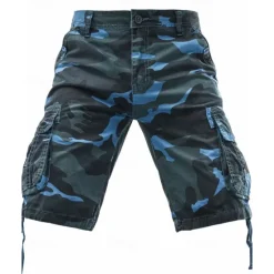 Discount OUKU Men's Cargo Shorts Camo Shorts Shorts Summer Shorts Multi Pocket Flap Pocket Camo Camouflage Comfort Wearable Knee Length Outdoor Sport Daily Fashion Casual Red Purple