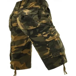 Discount OUKU Men's Cargo Shorts Camo Shorts Shorts Summer Shorts Multi Pocket Flap Pocket Camo Camouflage Comfort Wearable Knee Length Outdoor Sport Daily Fashion Casual Red Purple