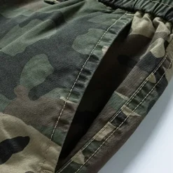 New OUKU Men's Cargo Shorts Camo Shorts Shorts Summer Shorts Drawstring Elastic Waist Multi Pocket Camouflage Camo / Camouflage Comfort Wearable Knee Length Outdoor Sport Daily Fashion Casual Blue Khaki
