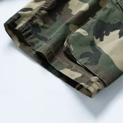 New OUKU Men's Cargo Shorts Camo Shorts Shorts Summer Shorts Drawstring Elastic Waist Multi Pocket Camouflage Camo / Camouflage Comfort Wearable Knee Length Outdoor Sport Daily Fashion Casual Blue Khaki