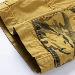 Discount OUKU Men's Cargo Shorts Camo Shorts Shorts Summer Shorts Zipper Multi Pocket Flap Pocket Plain Camo / Camouflage Comfort Wearable Knee Length Outdoor Sport Daily Fashion Casual Wine Blue