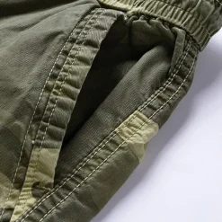 Online OUKU Men's Cargo Shorts Camo Shorts Shorts Summer Shorts Drawstring Elastic Waist Multi Pocket Camouflage Camo / Camouflage Comfort Wearable Knee Length Outdoor Sport Daily Fashion Casual Blue Khaki