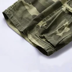 Online OUKU Men's Cargo Shorts Camo Shorts Shorts Summer Shorts Drawstring Elastic Waist Multi Pocket Camouflage Camo / Camouflage Comfort Wearable Knee Length Outdoor Sport Daily Fashion Casual Blue Khaki