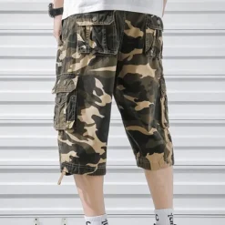 Hot OUKU Men's Cargo Shorts Camo Shorts Shorts Summer Shorts Multi Pocket Flap Pocket Camo Camouflage Comfort Wearable Knee Length Outdoor Sport Daily Fashion Casual Camouflage Red Camouflage - Army Green