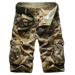 Sale OUKU Men's Cargo Shorts Camo Shorts Tactical Pants Shorts Multi Pocket Camouflage Comfort Breathable Outdoor Daily Going out Fashion Streetwear ArmyGreen Khaki