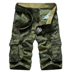 Sale OUKU Men's Cargo Shorts Camo Shorts Tactical Pants Shorts Multi Pocket Camouflage Comfort Breathable Outdoor Daily Going out Fashion Streetwear ArmyGreen Khaki