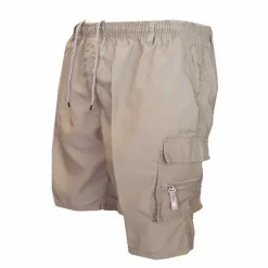 Outlet OUKU Men's Cargo Shorts Camo Shorts Hiking Shorts Multi Pocket Multiple Pockets Elastic Drawstring Design Plain Camouflage Breathable Outdoor Knee Length Casual Daily Streetwear Stylish Camouflage Black