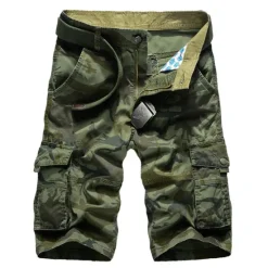 Clearance OUKU Men's Cargo Shorts Camo Shorts Shorts Hiking Shorts Zipper Multi Pocket Camouflage Daily Holiday Streetwear Stylish ArmyGreen Khaki Inelastic