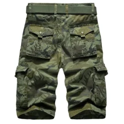 Clearance OUKU Men's Cargo Shorts Camo Shorts Shorts Hiking Shorts Zipper Multi Pocket Camouflage Daily Holiday Streetwear Stylish ArmyGreen Khaki Inelastic
