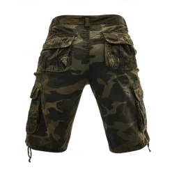 Outlet OUKU Men's Cargo Shorts Camo Shorts Shorts Summer Shorts Multi Pocket Flap Pocket Camouflage Comfort Wearable Knee Length Outdoor Sport Daily Fashion Casual Navy Blue Khaki