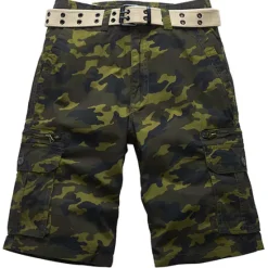 Outlet OUKU Men's Cargo Shorts Camo Shorts Shorts Zipper Multi Pocket Camouflage Comfort Wearable Knee Length Casual Daily Holiday Sports Fashion White Army Green