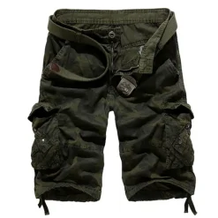 Sale OUKU Men's Cargo Shorts Camo Shorts Hiking Shorts Multi Pocket Multiple Pockets Camouflage Breathable Outdoor Knee Length Casual Daily Streetwear Stylish Camouflage Red Camouflage Blue Inelastic