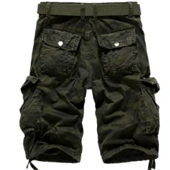 Sale OUKU Men's Cargo Shorts Camo Shorts Hiking Shorts Multi Pocket Multiple Pockets Camouflage Breathable Outdoor Knee Length Casual Daily Streetwear Stylish Camouflage Red Camouflage Blue Inelastic