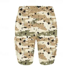 Outlet OUKU Men's Cargo Shorts Camo Shorts Shorts Summer Shorts Drawstring Elastic Waist Multi Pocket Camouflage Comfort Wearable Knee Length Outdoor Sport Daily Fashion Casual White Light Green