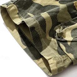 Best OUKU Men's Cargo Shorts Camo Shorts Shorts Summer Shorts Drawstring Elastic Waist Multi Pocket Camo / Camouflage Comfort Wearable Knee Length Outdoor Sport Daily Fashion Casual Camouflage khaki Camouflage