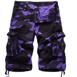 OUKU Men's Cargo Shorts Camo Shorts Shorts Multi Pocket Camouflage Comfort Breathable Outdoor Daily Going out Fashion Streetwear White Yellow