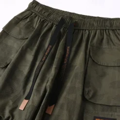 Best OUKU Men's Cargo Shorts Camping Shorts Camo Shorts Hiking Shorts Elastic Waist Straight Leg 6 Pocket Plain Camouflage Moisture Wicking Wearable Knee Length Outdoor Casual Daily Fashion Streetwear Black