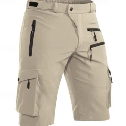 New OUKU Men's Cargo Shorts Camping Shorts Shorts Hiking Shorts Elastic Waist Multi Pocket Plain Waterproof Quick Dry Knee Length Sports Outdoor Daily Camping & Hiking Classic Style Athleisure Black Blue