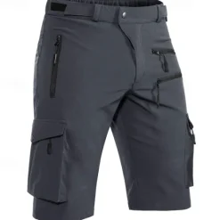 New OUKU Men's Cargo Shorts Camping Shorts Shorts Hiking Shorts Elastic Waist Multi Pocket Plain Waterproof Quick Dry Knee Length Sports Outdoor Daily Camping & Hiking Classic Style Athleisure Black Blue