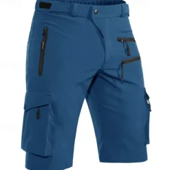 New OUKU Men's Cargo Shorts Camping Shorts Shorts Hiking Shorts Elastic Waist Multi Pocket Plain Waterproof Quick Dry Knee Length Sports Outdoor Daily Camping & Hiking Classic Style Athleisure Black Blue